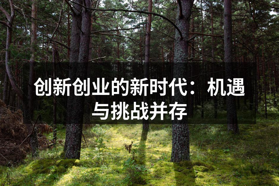 创新创业的新时代：机遇与挑战并存